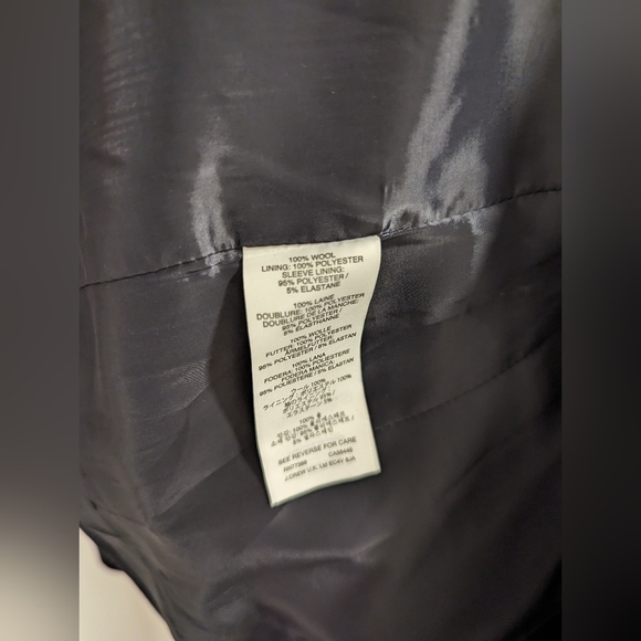 J Crew 1035 Single Button Blazer Jacket Super 120s 100% Merino Wool Pinstripe 0P - Picture 5 of 12